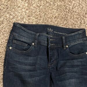 New York & Company Women's Dark Blue Boot Cut Jeans